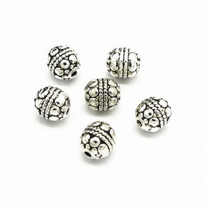 100 PCS Vintage Metal Alloy Spacer Beads Nepal Carved Hole Beads