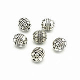 100 PCS Vintage Metal Alloy Spacer Beads Nepal Carved Hole Beads