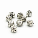 100 PCS Vintage Metal Alloy Spacer Beads Nepal Carved Hole Beads