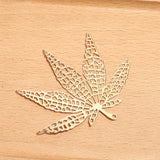 100 PCS Metal Leaf Pendant for Jewelry Making