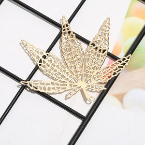 100 PCS Metal Leaf Pendant for Jewelry Making