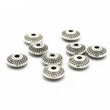 100 PCS Vintage Metal Antique Silver Spacer Beads for Jewelry Making