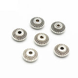 100 PCS Vintage Metal Antique Silver Spacer Beads for Jewelry Making