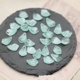 100 PCS 8x15mm Acrylic Green Petals Leaf Charms DIY Jewelry Making