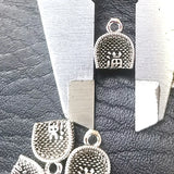 100 PCS Antique Silver Dustpan Charms Pendant DIY Jewelry Findings
