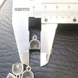 100 PCS Antique Silver Dustpan Charms Pendant DIY Jewelry Findings