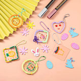 100 PCS Acrylic Blank Keychain Disc Set DIY Crafting 3 Shapes Transparent Blanks