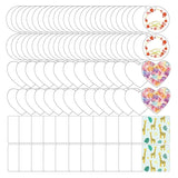 100 PCS Acrylic Blank Keychain Disc Set DIY Crafting 3 Shapes Transparent Blanks