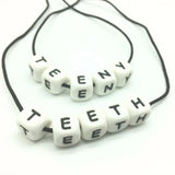 100 PCS Alphabet Letter Cube Food English Letter Bead BPA Silicone