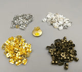 100 PCS Earring Studs Backs Butterfly Stopper Scrolls Ear Post Nuts DIY Jewelry