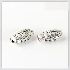 100 PCS Antique Silver Cicada Beads Metal Alloy Insect Spacer