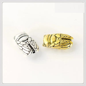 100 PCS Antique Silver Cicada Beads Metal Alloy Insect Spacer