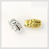 100 PCS Antique Silver Cicada Beads Metal Alloy Insect Spacer