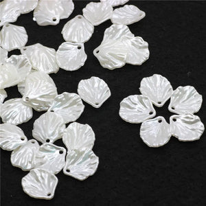 100 PCS Pearl Petals Charms for Jewelry Making
