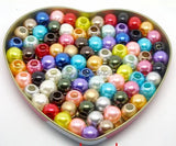 100 PCS Pearl European Beads Fit Bracelet Necklace ACB2
