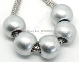 100 PCS Pearl European Beads Fit Bracelet Necklace ACB2