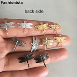 100 PCS Dragonfly Charms 15*13mm Stamping Findings Brass Plated