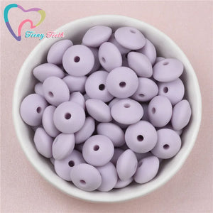 100 PCS Silicone 12MM Lentils Teething Necklace Baby Teether Toy