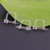 100 PCS Stainless Steel Spring Ear Clip Base for Jewelry Making