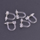 100 PCS Stainless Steel Spring Ear Clip Base for Jewelry Making