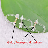 100 PCS Stainless Steel Spring Ear Clip Base for Jewelry Making