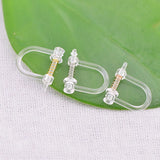 100 PCS Stainless Steel Spring Ear Clip Base for Jewelry Making