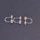 100 PCS Stainless Steel Spring Ear Clip Base for Jewelry Making