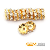 100 PCS 4mm 6mm 8mm 10mm Rhinestone Spacer Beads