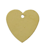 100 Copper Brass Blank Stamping Tags Love Heart DIY Jewelry Making