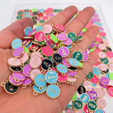 100Pcs Mixed Double Sided Love Enamel Charms for DIY Earring Jewelry Making