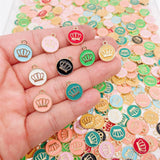100Pcs Mixed Double Sided Love Enamel Charms for DIY Earring Jewelry Making