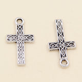 100 Pack Cross 9.5x17.5mm Tibetan Silver Pendant Antique Jewelry Making DIY
