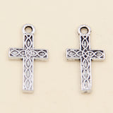 100 Pack Cross 9.5x17.5mm Tibetan Silver Pendant Antique Jewelry Making DIY