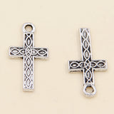 100 Pack Cross 9.5x17.5mm Tibetan Silver Pendant Antique Jewelry Making DIY