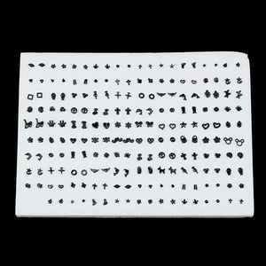 100 Pairs Crystal Small Stud Earrings Sets Girl Child Earring Jewelry