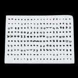 100 Pairs Crystal Small Stud Earrings Sets Girl Child Earring Jewelry