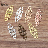 100 Pcs 12*27MM European Flower Charms Brass DIY Jewelry Vintage Pendant