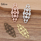 100 Pcs 12*27MM European Flower Charms Brass DIY Jewelry Vintage Pendant
