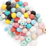 100 Pcs 15Mm Silicone Bead Kit DIY Keychain Bracelet