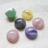 100 Pcs 16mm Round Resin Bicolor Beads for DIY Jewelry