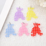 100 Pcs 25*30mm Bear Charms Acrylic Jewelry Findings DIY Scrapbooking