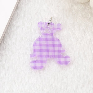 100 Pcs 25*30mm Bear Charms Acrylic Jewelry Findings DIY Scrapbooking