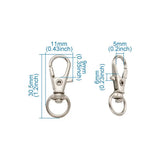 100 Pcs Swivel Clasps Lobster Claw Clasp Keychain DIY Jewelry Making