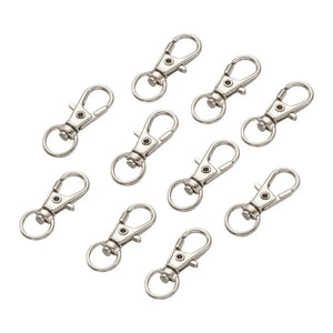 100 Pcs Swivel Clasps Lobster Claw Clasp Keychain DIY Jewelry Making