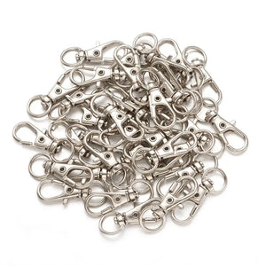 100 Pcs Swivel Clasps Lobster Claw Clasp Keychain DIY Jewelry Making