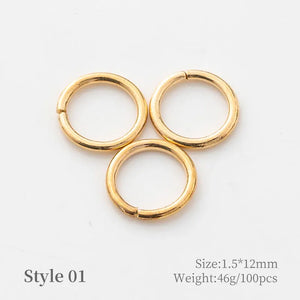 100 Pcs Iron Closed Rings for DIY Jewelry Making