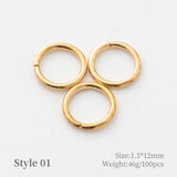 100 Pcs Iron Closed Rings for DIY Jewelry Making
