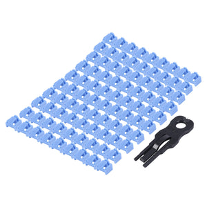 100 Pcs RJ45 Port Ethernet LAN Hub Anti Dust Cover Plug Cap