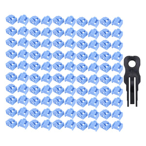 100 Pcs RJ45 Port Ethernet LAN Hub Anti Dust Cover Plug Cap