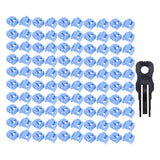 100 Pcs RJ45 Port Ethernet LAN Hub Anti Dust Cover Plug Cap